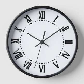 Classic Roman Numerals Wall Clock - Timeless Black