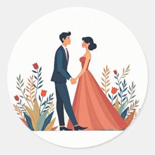 Classic Romance Couples Sticker