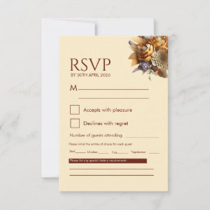 Classic Romance Wedding RSVP Card