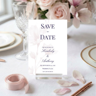 Classic Romantic Dusty Rose Floral Wedding Save The Date