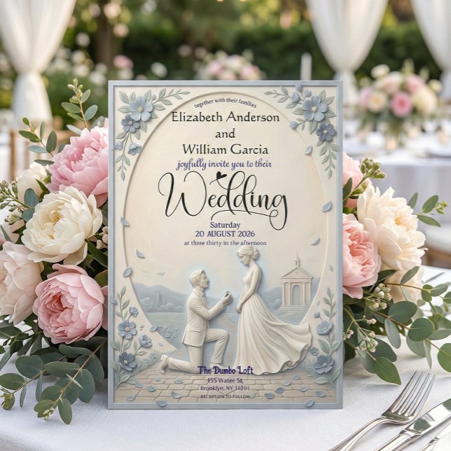 Classic Romantic Proposal Wedding Invitation (Creator Uploaded)