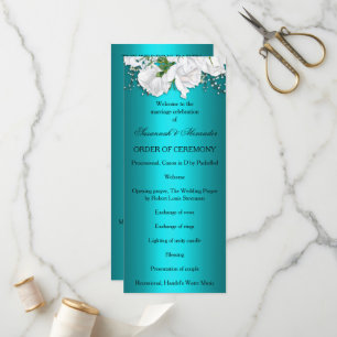 Classic Romantic Turquoise Wedding Program