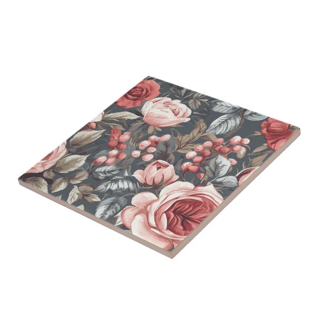 Classic Rose Ceramic Tiles  For Cozy Interior (Side)