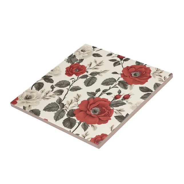 Classic Rose Ceramic Tiles  For Home Flooring (Side)