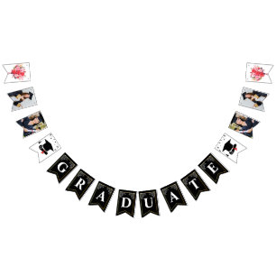 Classic Rose Flower Garden Photo Graduation Bunting Flags