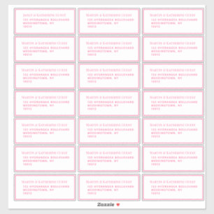 Classic Rose Guest Étiquettes de messagerie 21 par