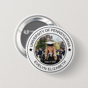 Classic Round Graduate Modern Calligraphy 2 Inch Round Button