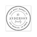Classic Round Logo Family Name Return Address