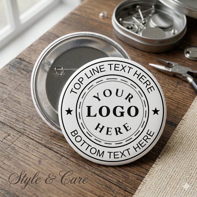 Classic Round Logo Text Personalized Button Design (Classic Round Logo Text Personalized Button Design)