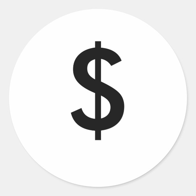 $ CLASSIC ROUND STICKER (Front)
