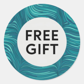 Classic Round Sticker Beautiful Free Gift design