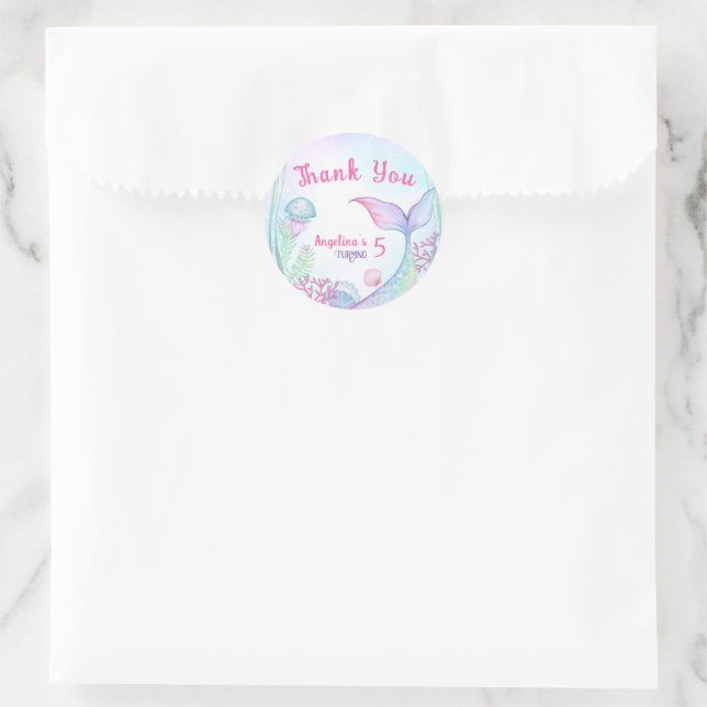 Classic Round Sticker birthday party. (Bag)