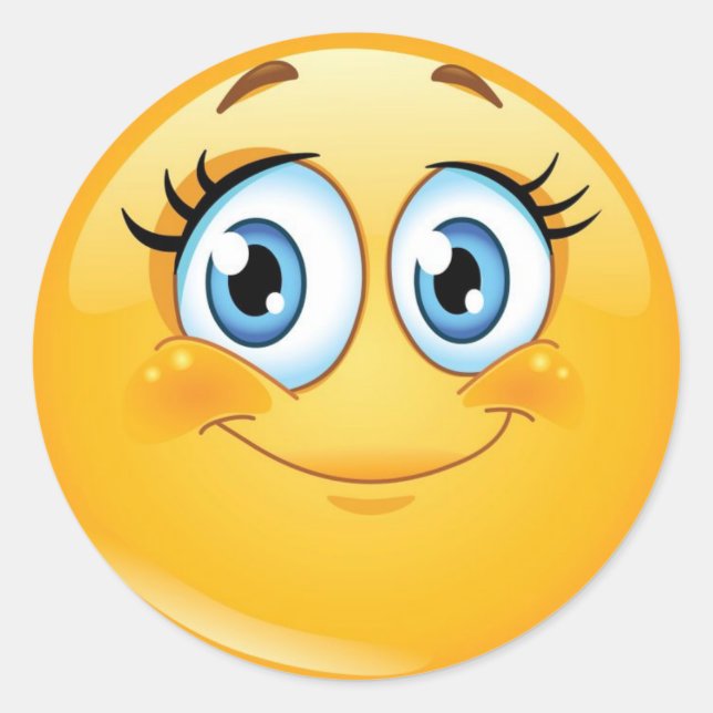 Classic Round Sticker/Emoticons Sticker (Front)