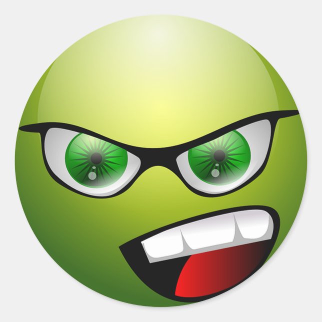 Classic Round Sticker/Emoticons Sticker (Front)