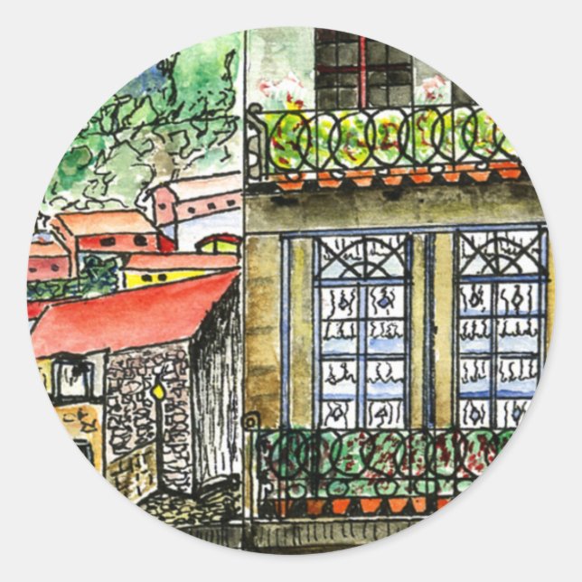 Classic Round Sticker glossy small w/Portugal (Front)