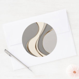 Classic round sticker in stylish graphic