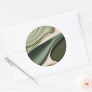Classic round sticker in stylish graphic