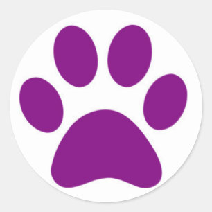 Classic Round Sticker/Paw Print Sticker