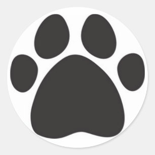 Classic Round Sticker/Pet Paw Sticker