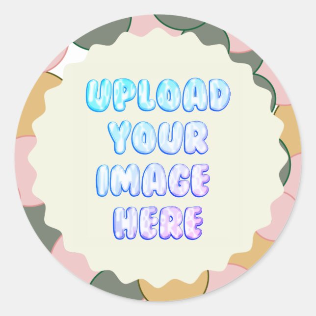 Classic Round Sticker with a Business Logo (Front)