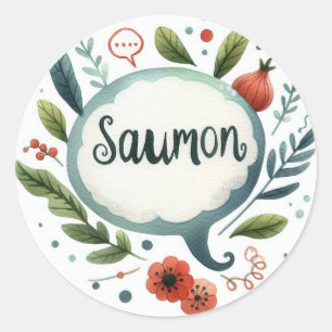 Classic round stickers (Salmon)