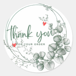 Classic Round Stickers, thanks for the order Sticker