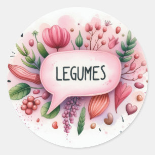 Classic Round Stickers (Vegetables)