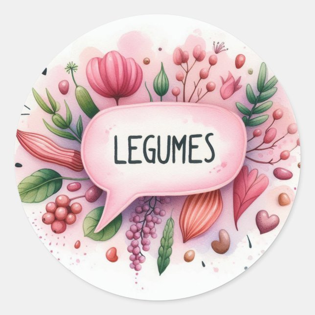 Classic Round Stickers (Vegetables) (Front)