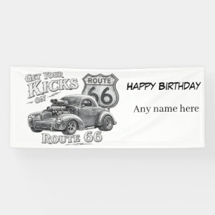 Classic Route 66 Customizable Banner