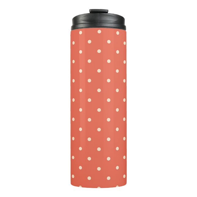 Classic Rust Polka Dot Thermal Tumbler (Front)