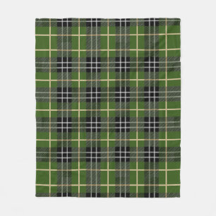 Classic Rustic Green Tartan Plaid Fleece Blanket