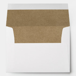 Classic Rustic Kraft Lined Wedding Envelopes