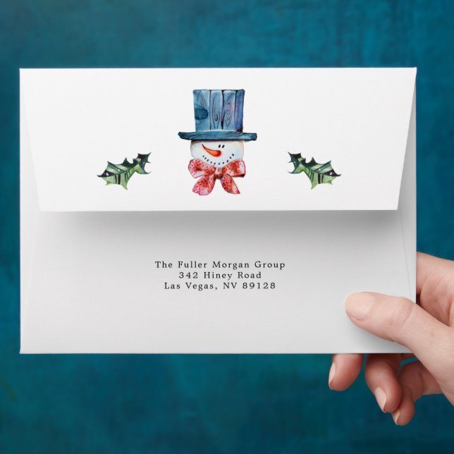 Classic Rustic Minimal Christmas Envelope (Hand)