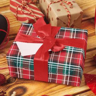 Classic Rustic Red & Green Plaid Wrapping Paper