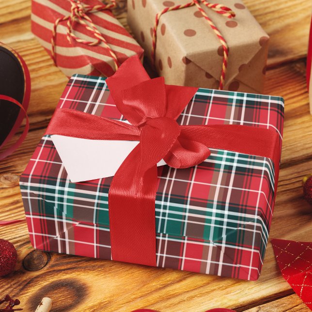 Classic Rustic Red & Green Plaid  Wrapping Paper (Creator Uploaded)