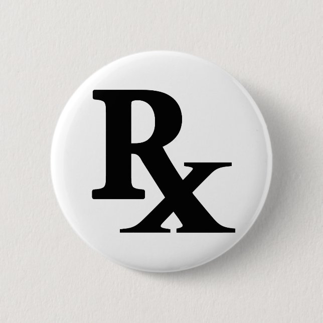 Classic Rx Pharmacy Icon print pharmacist gift 2 Inch Round Button (Front)