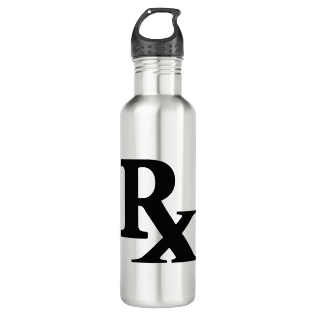 Classic Rx Pharmacy Icon print pharmacist gift 710 Ml Water Bottle (Front)