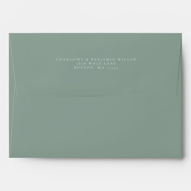 Classic Sage Green Classic A7 5x7 Envelope (Back (Top Flap))