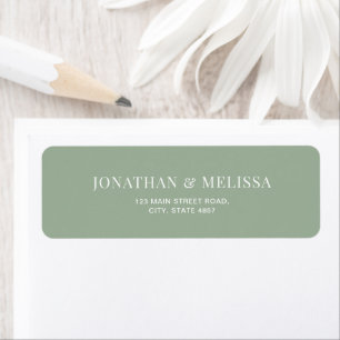 Classic Sage Green Typography Wedding Address