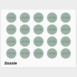 Classic Sage Green Wedding Envelope Seals
