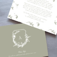 classic Sage Green White vintage crest details