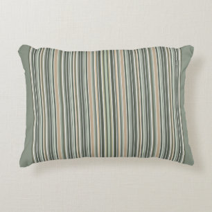 Classic Sage Stripes Accent Pillow