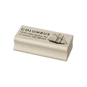 Classic Sailing the Sea Ship Return Address Rubber Stamp