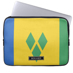 Classic Saint Vincent Flag Laptop Sleeve