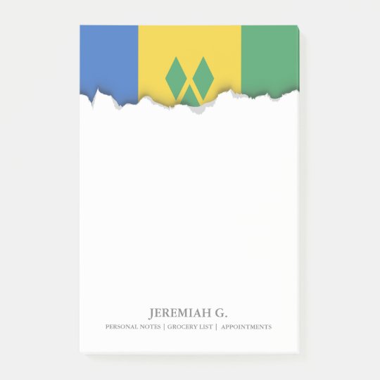 Classic Saint Vincent Flag Post-it Notes