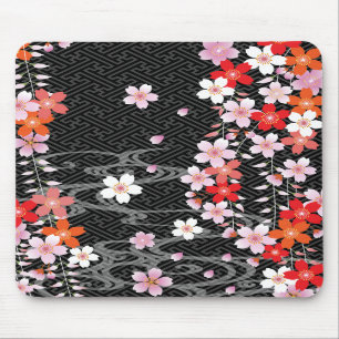 Classic Sakura Kimono Pattern Mousepad