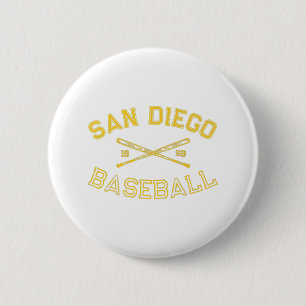 Classic San Diego California Baseball Fan Retro Vi 2 Inch Round Button