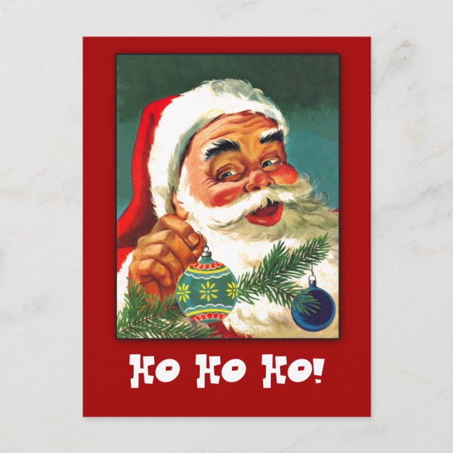 Classic Santa Claus Greeting Card to Customize (Front)