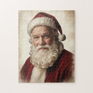 Classic Santa Claus Portrait with Gentle Smile Jigsaw Puzzle