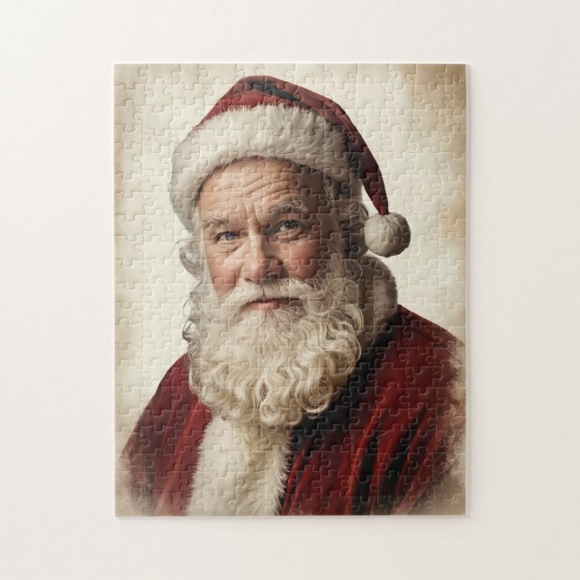 Classic Santa Claus Portrait with Gentle Smile  Jigsaw Puzzle (Vertical)